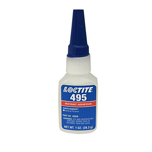 Loctite 495, Instant Bonding Adhesive 20g, straw coloured, instant adhesive, cyanoacrylate, general purpose, cures on moisture, metal, rubber, plastic